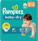 Couches Pampers Baby Dry taille 3 Midi (6-10 kg), 34 pièces.