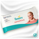 Lingettes humides Pampers Sensitive (15 x 80 pièces), paquet économique, 1 200 pièces