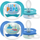 Philips AVENT Sucette ultra air silicone, bleu/blanc, 6-18 mois, 2 pièces