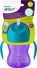 PHILIPS AVENT Rietjesbeker met handvatten paars, vanaf 9 maanden, 200 ml, 1 stuk