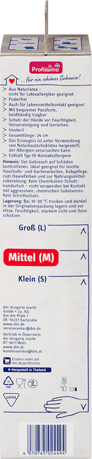 Profissimo Wegwerphandschoenen van latex, wit, maat M, 60 stuks