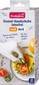 Profissimo Wegwerphandschoenen, latexvrij, wit, groot, 60 stuks