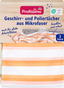 Chiffons de vaisselle et de polissage en microfibre Profissimo, paquet de 2.