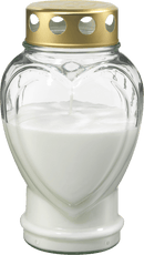 Profissimo Grafkaars hart in glas, 1 stuk