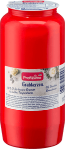 Bougie funéraire Profissimo n° 7 Rouge, 1 pièce.