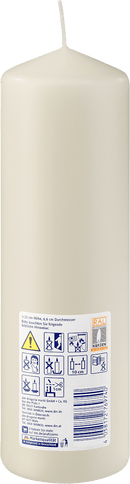 Bougie Profissimo lisse 220/70 champagne, 1 pièce