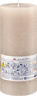 Bougie rustique Profissimo 160/68 grise, 1 pièce