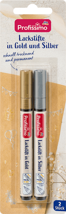 Crayons de retouche Profissimo Or et Argent, 2 pièces.