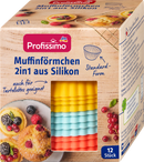Moules à muffins en silicone Profissimo 2 en 1, paquet de 12.