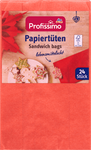 Sacs en papier Profissimo rouges, 24 pièces
