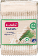 Torchons naturels Profissimo, 100% coton, lot de 2