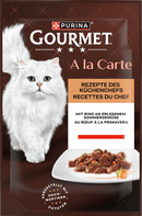 Purina Gourmet Natvoer voor katten met rundvlees en groenten, à la carte, 85 g