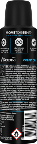Rexona men Antitranspirant deospray Men Cobalt Dry, 150 ml