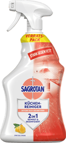 Sagrotan Nettoyant Cuisine 2 en 1 Nettoyage et Désinfection, 1 l