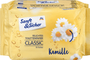 Sanft&amp;Sicher Moist papier toilette Classic Chamomile Twinpack (2x70 pièces), 140 pièces.