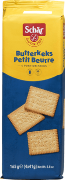 Schär Biscuits au beurre, petit beurre, sans gluten, 165 g
