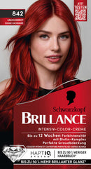 Schwarzkopf Brillance Haarkleur 842 Kasjmierrood, 1 stuk