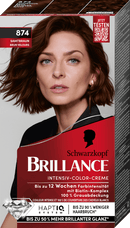 Schwarzkopf Brillance Haarkleuring 874 fluweelbruin, 1 stuk