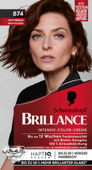 Schwarzkopf Brillance Haarkleuring 874 fluweelbruin, 1 stuk