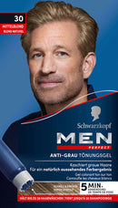 Schwarzkopf Men Perfect Intensieve kleuring Anti-grijs-gel 30 Middenblond