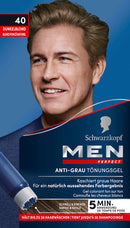 Schwarzkopf Men Perfect Gel Teinté Intensif Anti-Gris 40 Blond Foncé, 80 ml