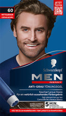 Schwarzkopf Men Perfect Intensieve kleuring Anti-grijs-gel 60 Middenbruin, 1 stuk