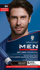 Schwarzkopf Men Perfect Intensieve kleuring Anti-grijs-gel 80 Zwartbruin, 1 stuk