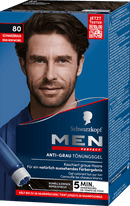 Schwarzkopf Men Perfect Intensieve kleuring Anti-grijs-gel 80 Zwartbruin, 1 stuk