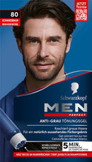 Schwarzkopf Men Perfect Intensieve kleuring Anti-grijs-gel 80 Zwartbruin, 1 stuk