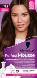 Schwarzkopf Perfect Mousse Mousse colorante pour cheveux Brun chocolat 465, 1 pc.