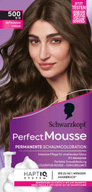 Schwarzkopf Perfect Mousse Mousse Colorante pour Cheveux Brun Moyen 500, 1 pc.