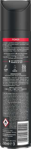 taffetas Hairspray POWER, tenue jusqu'à 72 heures, 250 ml