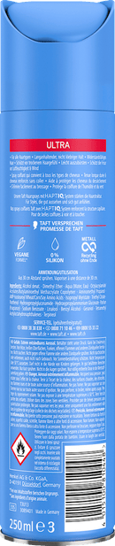 taffetas Hairspray ULTRA, cheveux fortifiés, 250 ml