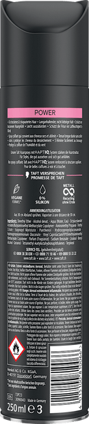 taffetas Hairspray POWER, douceur cachemire, 250 ml