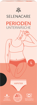 SELENACARE Menstruatieondergoed Hipster zwart maat L, 1 stuk