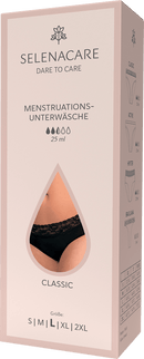 SELENACARE Menstruatieondergoed Slip Classic zwart maat L, 1 stuk