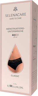 SELENACARE Menstruatieondergoed Slip Classic zwart maat M, 1 stuk
