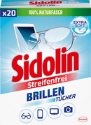 Sidolin Chiffons de nettoyage pour vitres sans bandes, 20 pièces