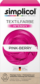Peinture textile rose-baie intensive Simplicol, 150 ml