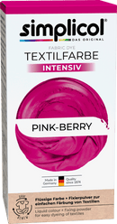 Peinture textile rose-baie intensive Simplicol, 150 ml