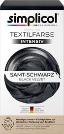 Simplicol Peinture textile velours noir, 1 pièce