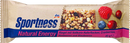Barre énergétique Sportness, Natural Energy avec flocons d'avoine complets, canneberges, framboises et myrtilles, 40 g