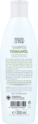 Swiss-o-Par Cure Shampooing à l'huile d'arbre à thé, 250 ml