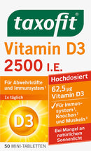taxofit Vitamine D3 2500 IE tabletten 50 stuks, 7,7 g