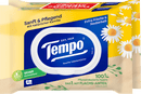 Tempo Vochtig toiletpapier, zacht & verzorgend, kamille (2x42 stuks), 84 stuks