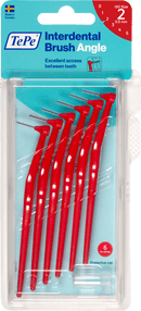 TePe Brossettes interdentaires Coin rouge 0,5 mm ISO 2, 6 pièces.