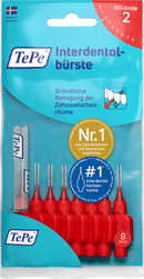 TePe Interdentale borsteltjes rood 0,5 mm ISO 2, 8 stuks