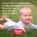 Pommade au calendula Töpfer Wind &amp; Weather pour bébé, 75 ml