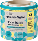 Cassettes de recharge Tommee Tippee pour seaux à couches Twist &amp; Click et Sangenic Tec, 3 pièces
