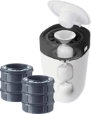 Tommee Tippee Seau à couches Twist &amp; Click Sangenic, avec 6 recharges, blanc, 1 pc.